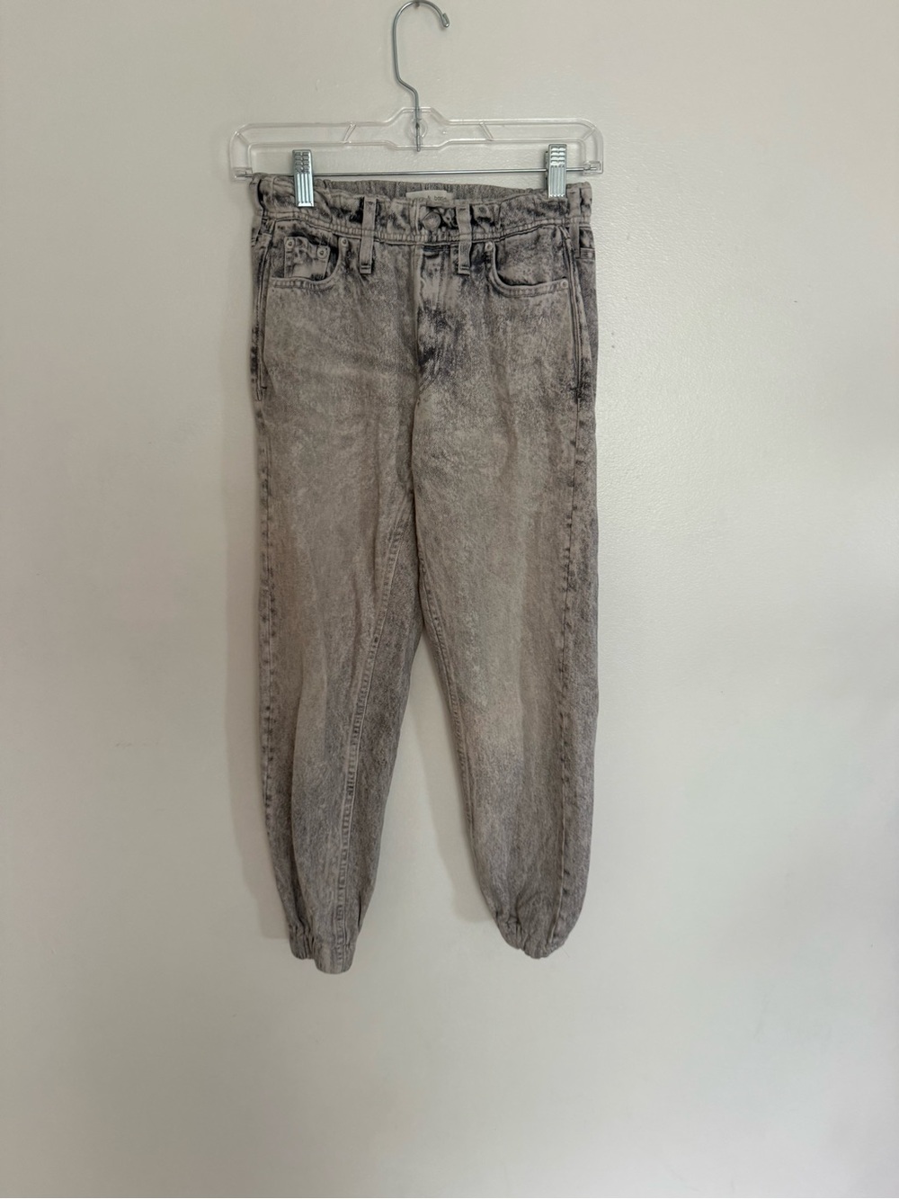 Rag & Bone Joggers Miramar Faux Jeans in Acid Grey - Picture 3 of 6